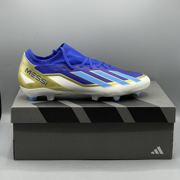 Adidas Messi Men's 11.5 Soccer Shoes Blue Gold X Crazy Fast League ID0712